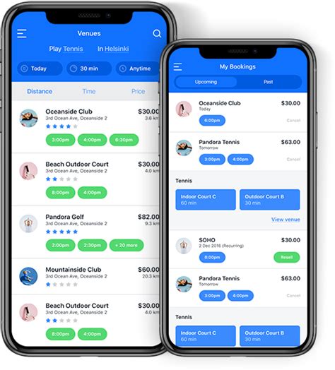 App for booking any activity .